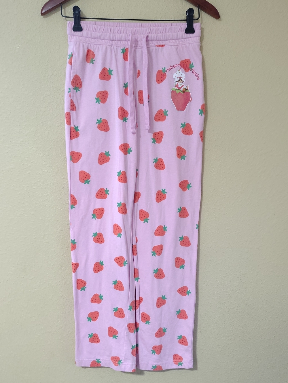 Hybrid Strawberry Shortcake Pajama Bottom Pants Size XS Pink Loungewear Cozy